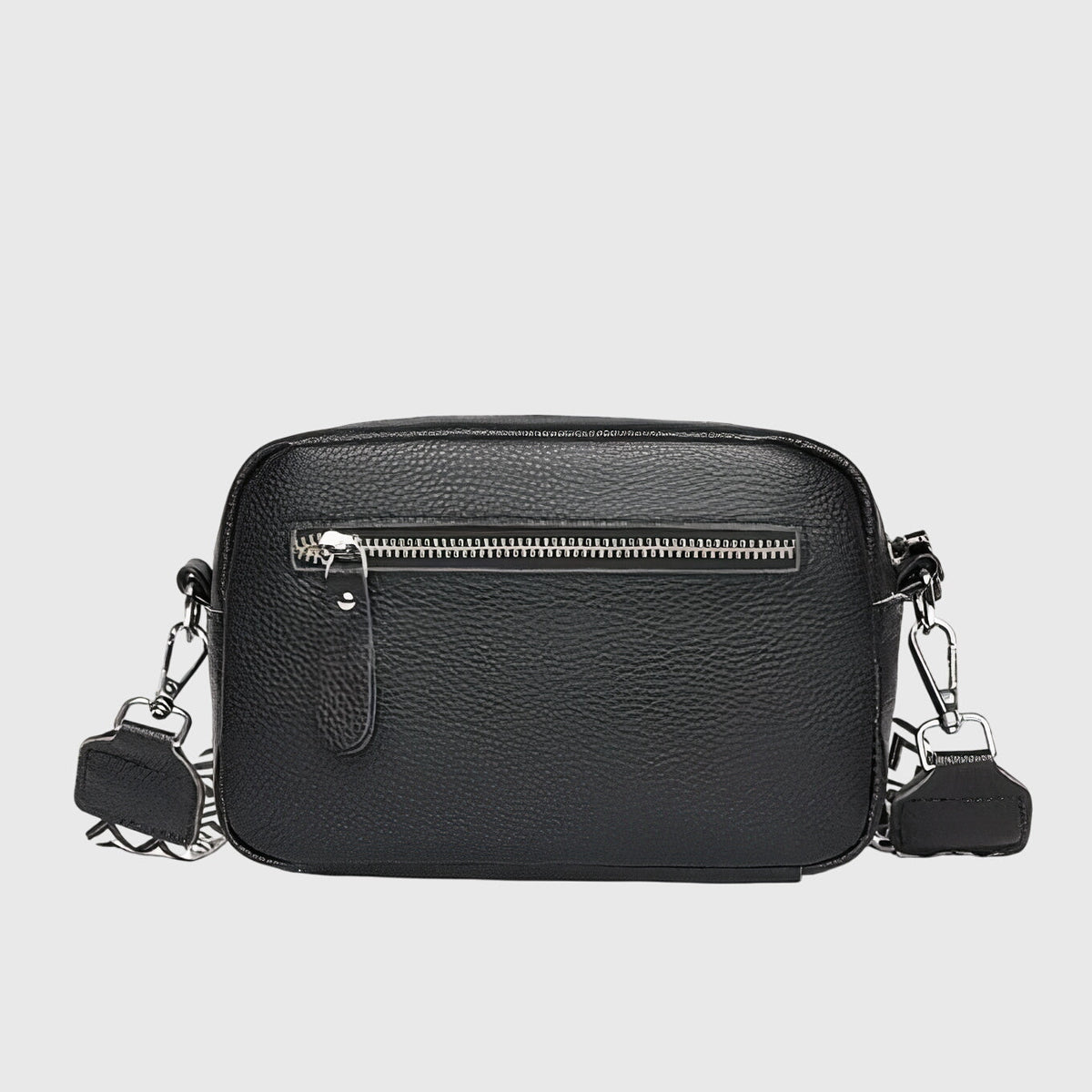 Women's Shoulder Bag with Adjustable Patterned Strap - 2