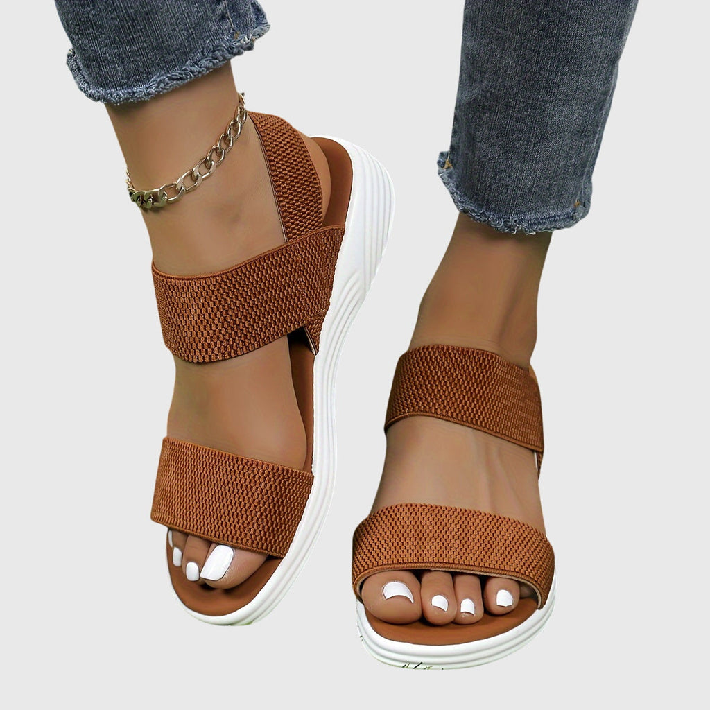 Women's Sandals with Adjustable Straps and Platform Sole - 14