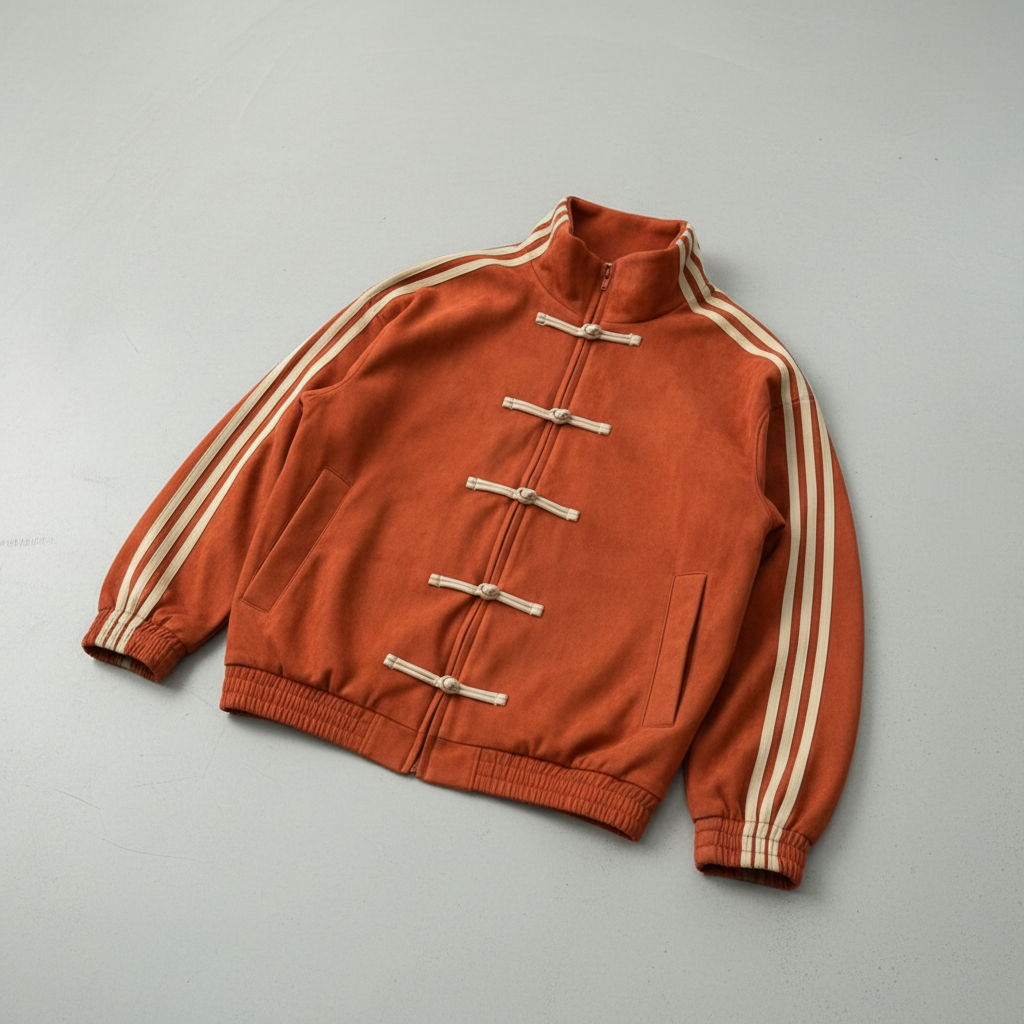 Women's Track Jacket with Button Loops and Contrast Stripes - 13