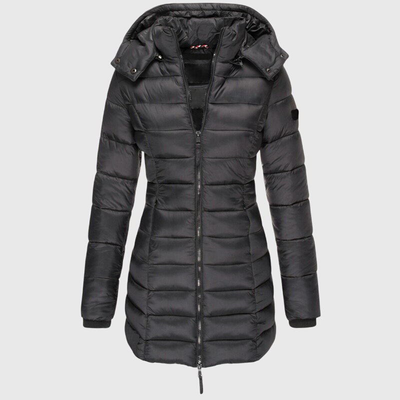 Elise - Long Down Jacket - Black