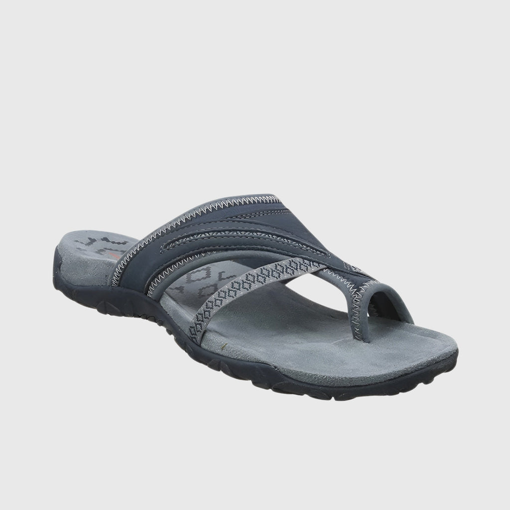 Women's Sandals with Adjustable Straps and Cushioned Sole - Grey