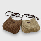 Women's Slouchy Woven Shoulder Bag with Adjustable Strap - 4