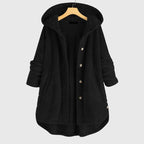 Franca - Fleece Jacket with Hood - Black