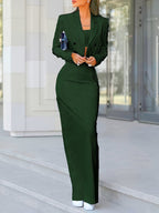 Women's Pinstripe Blazer and Trouser Set Office Wear - 10