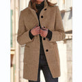 Tova | Elegant Coat - Camel