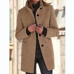 Tova | Elegant Coat - Camel