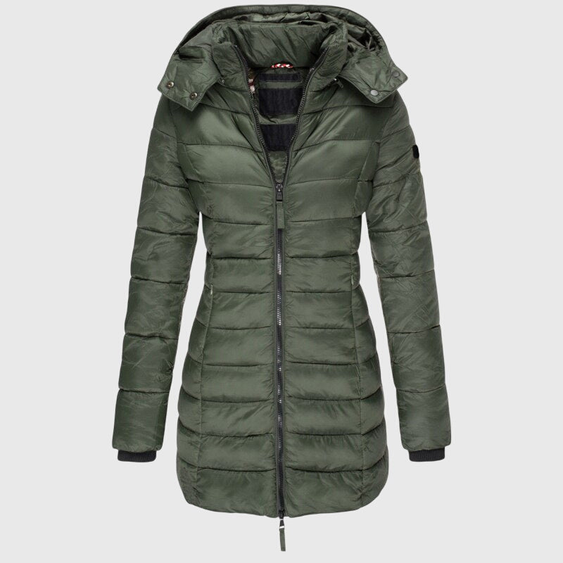 Elise - Long Down Jacket - Green