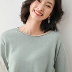 Women's Jumper Long Sleeve with Round Neck and Relaxed Fit - 8