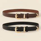 Women's Slim Belt with Gold-Tone Buckle for Jeans - 7