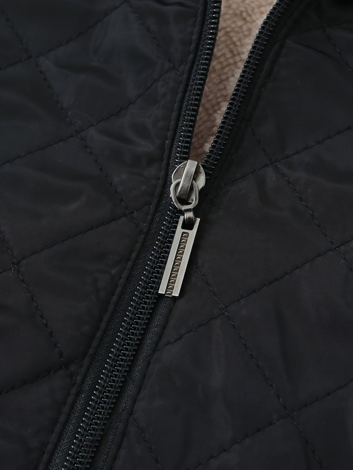 Women's Quilted Jacket Hooded with Fleece Lining - 7