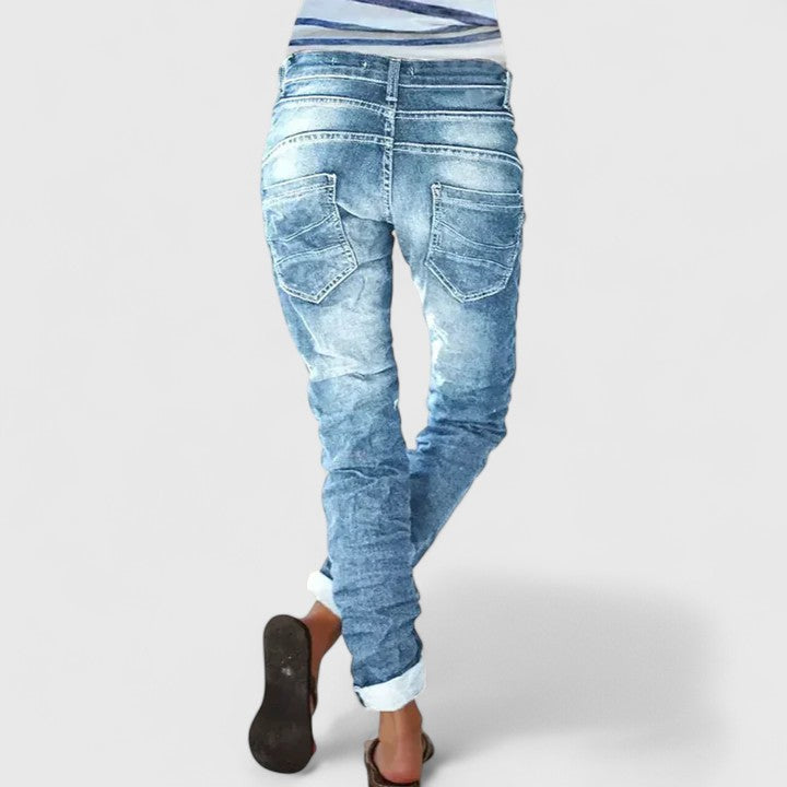Women's Trousers Tapered Fit with Contrast Stitching - 2