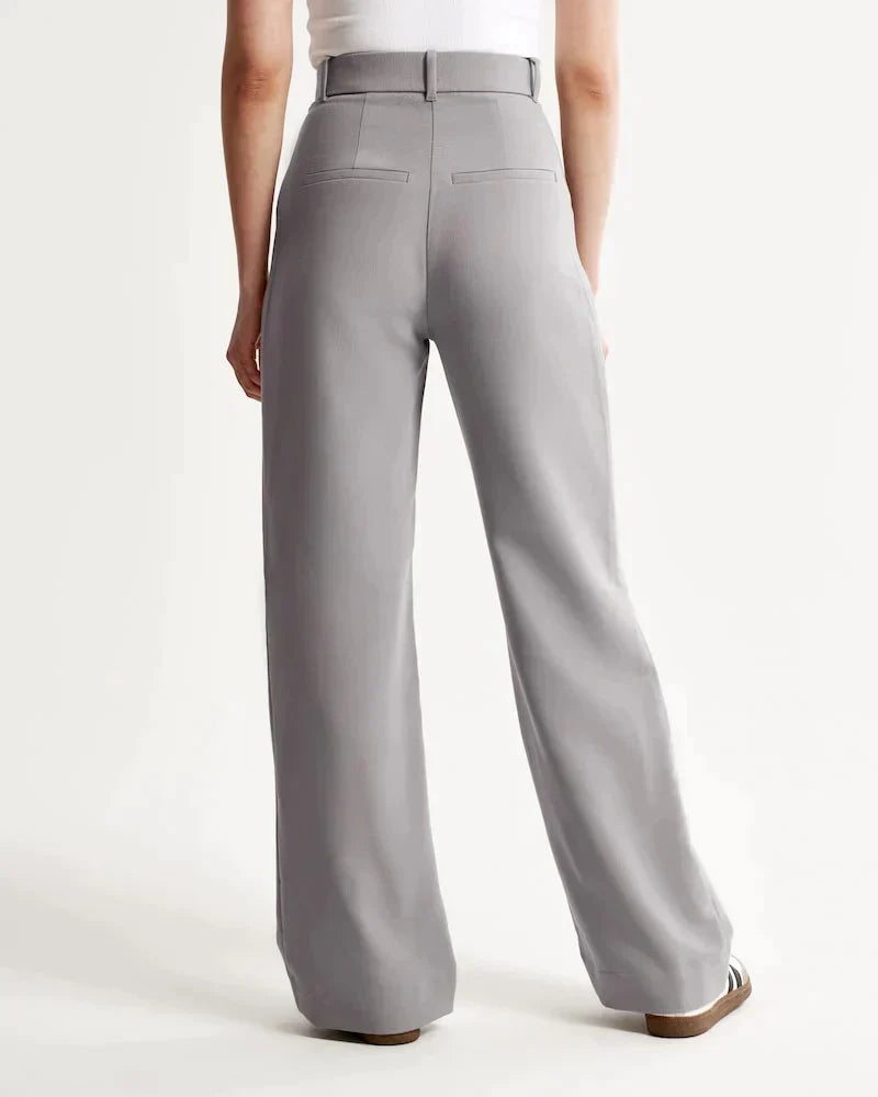 Women's Tailored Trousers Slim Fit with Elongating Line - 12