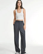 Women's Tailored Trousers Slim Fit with Elongating Line - 17