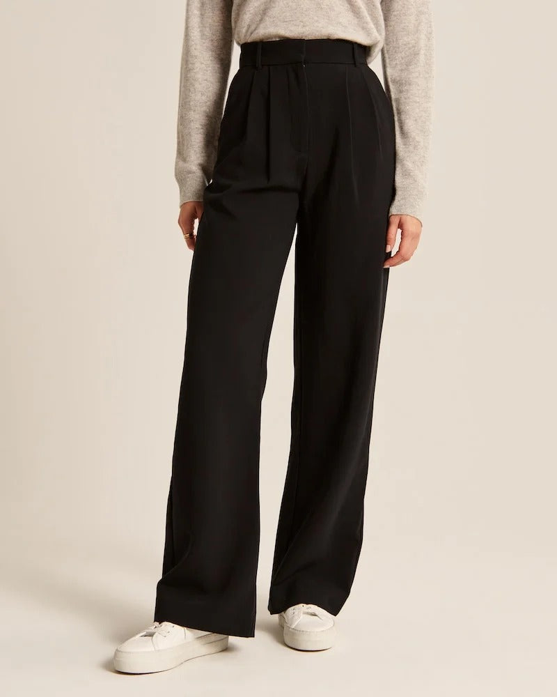 Women's Tailored Trousers Slim Fit with Elongating Line - 4