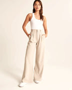 Women's Tailored Trousers Slim Fit with Elongating Line