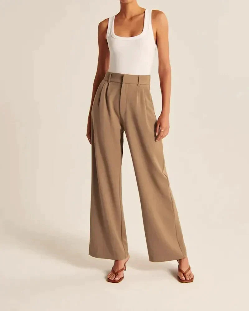 Women's Tailored Trousers Slim Fit with Elongating Line - 8
