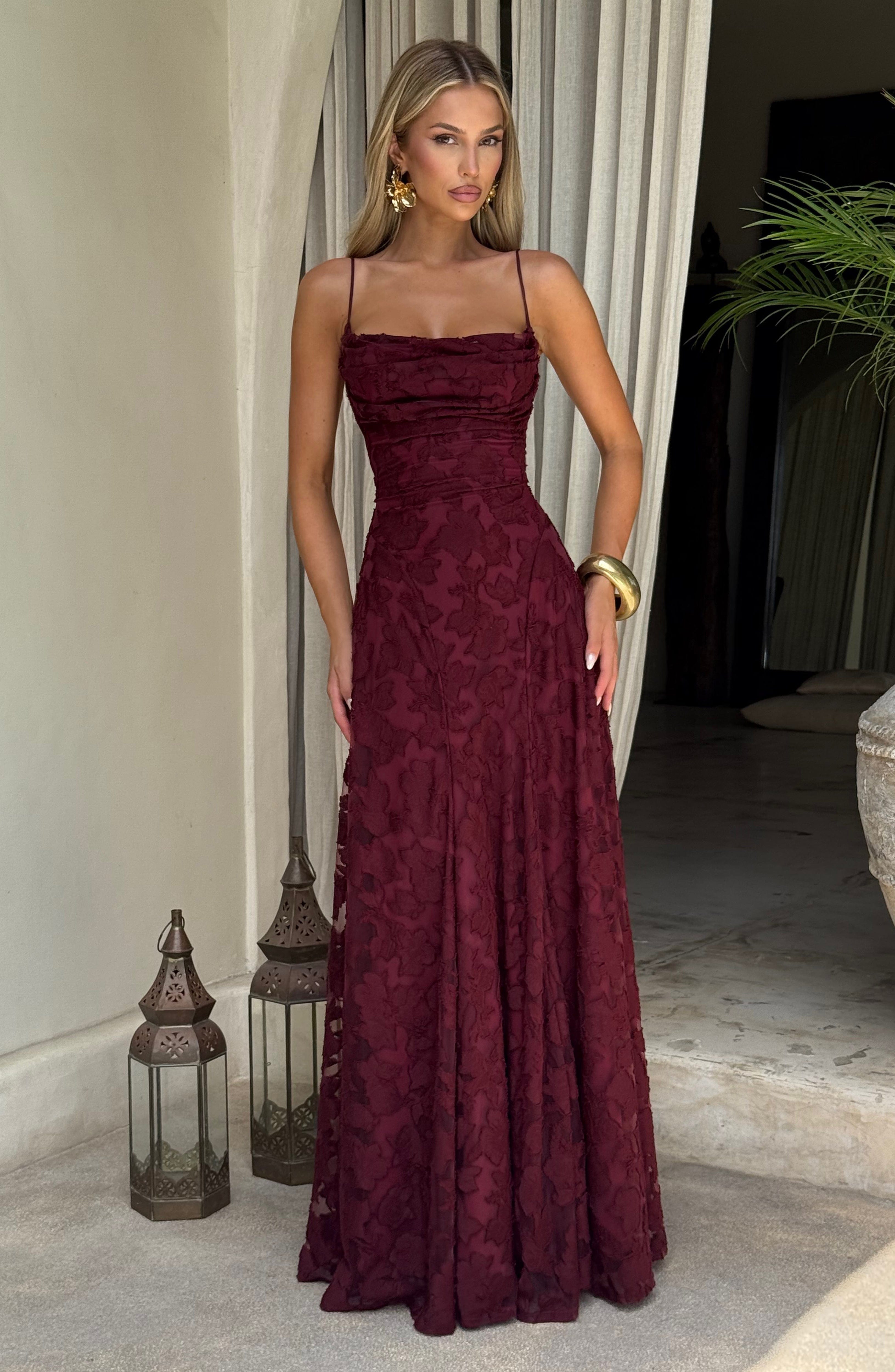 Women's Evening Maxi Dress Sleeveless with High-Shine Finish and A-Line Silhouette - 7