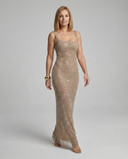 Women's Sleeveless Maxi Dress with Square Neck and A-line Silhouette - 11