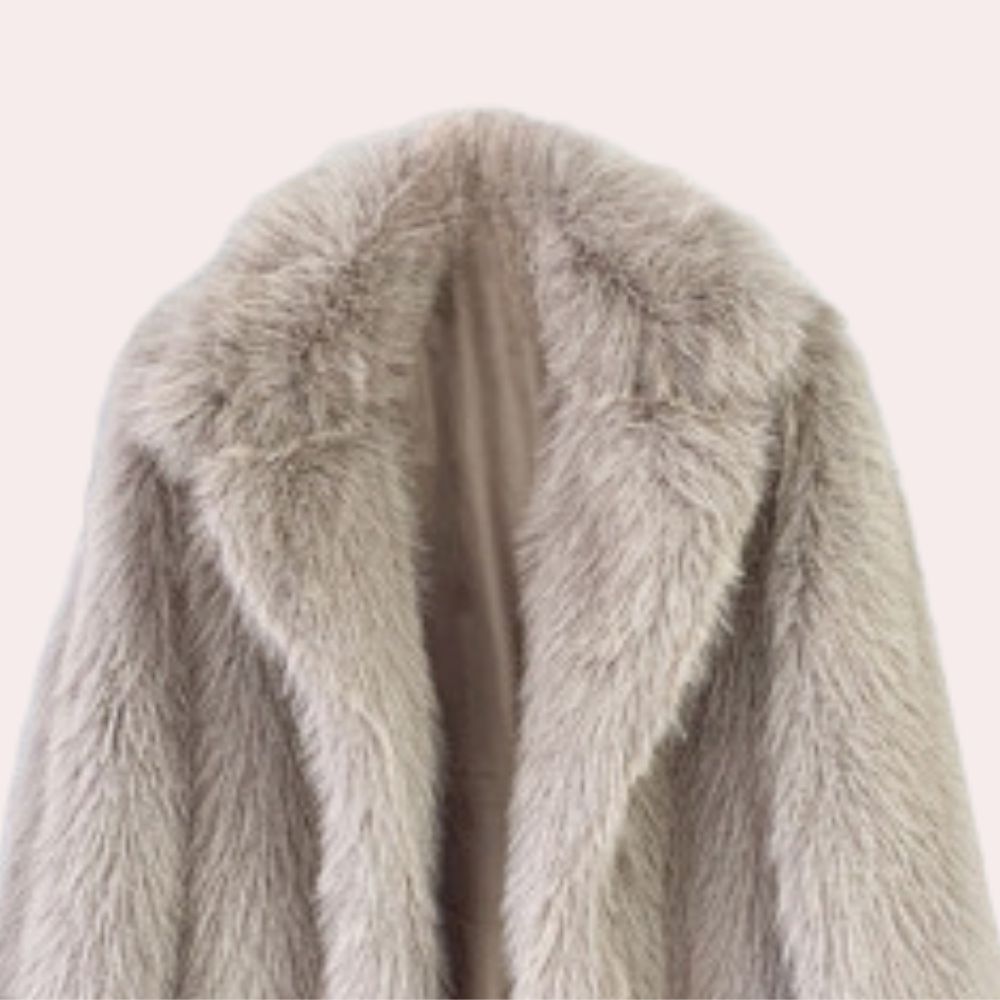 Women's Long Teddy Coat with Open Front - 6