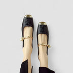 Women's Mary Jane Shoes with Block Heel and Buckle Strap - 9