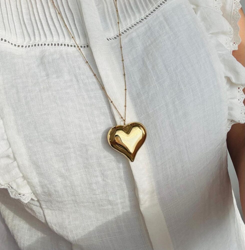 Women's Heart Pendant Necklace with Fine Chain - 4