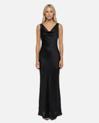 Women's Maxi Dress Sleeveless with Cowl Neck and Open Back
