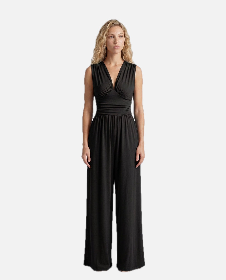 Women's Jumpsuit Sleeveless with Halter Neck and Wide-Leg