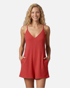 Women's Playsuit V-Neck with Side Pockets - 1