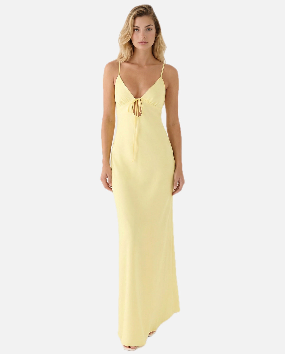 Women's Maxi Dress Cowl Neck Open Back Sleeveless