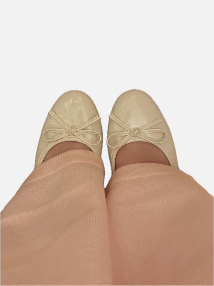 Women's Ballet Flats with Bow Detail and Cushioned Footbed - 1