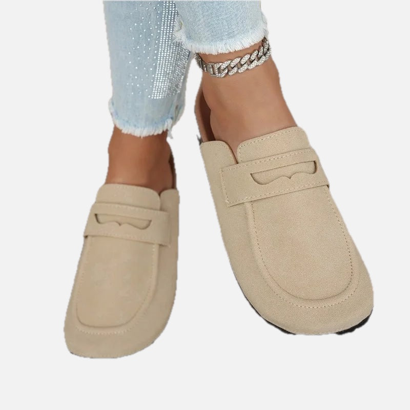 Women's Mules with Cushioned Footbed and Loafer-Style Vamp - 1