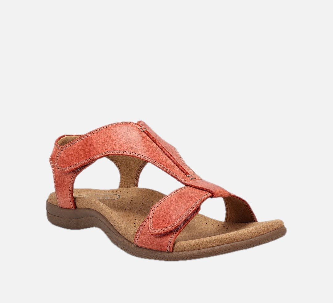 Women's Sandals with Adjustable T-Strap and Cushioned Footbed - 1