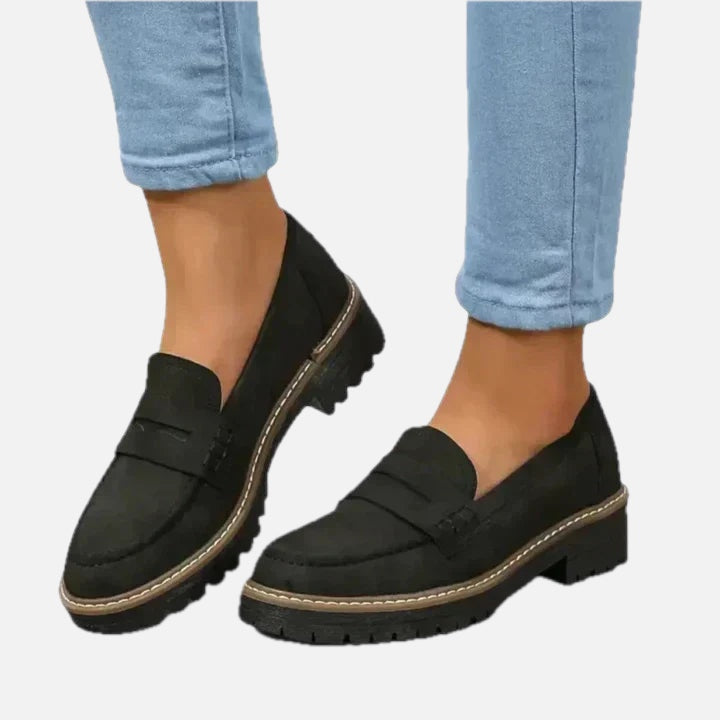 Women's Penny Loafers with Chunky Platform Sole