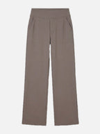 Women's Straight Leg Trousers with High Waist and Pockets