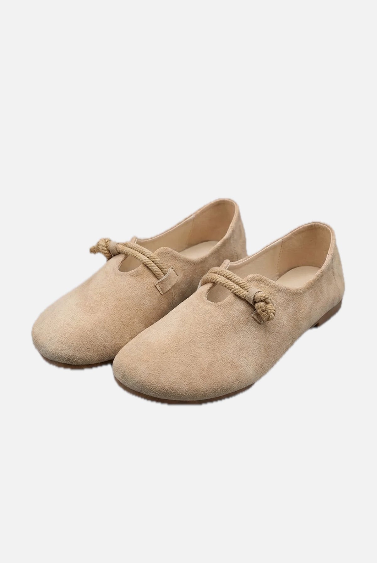 Women's Slip-On Loafers with Knot Detail and Round Toe