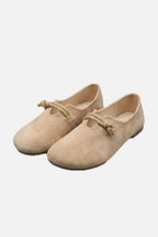 Women's Slip-On Loafers with Knot Detail and Round Toe