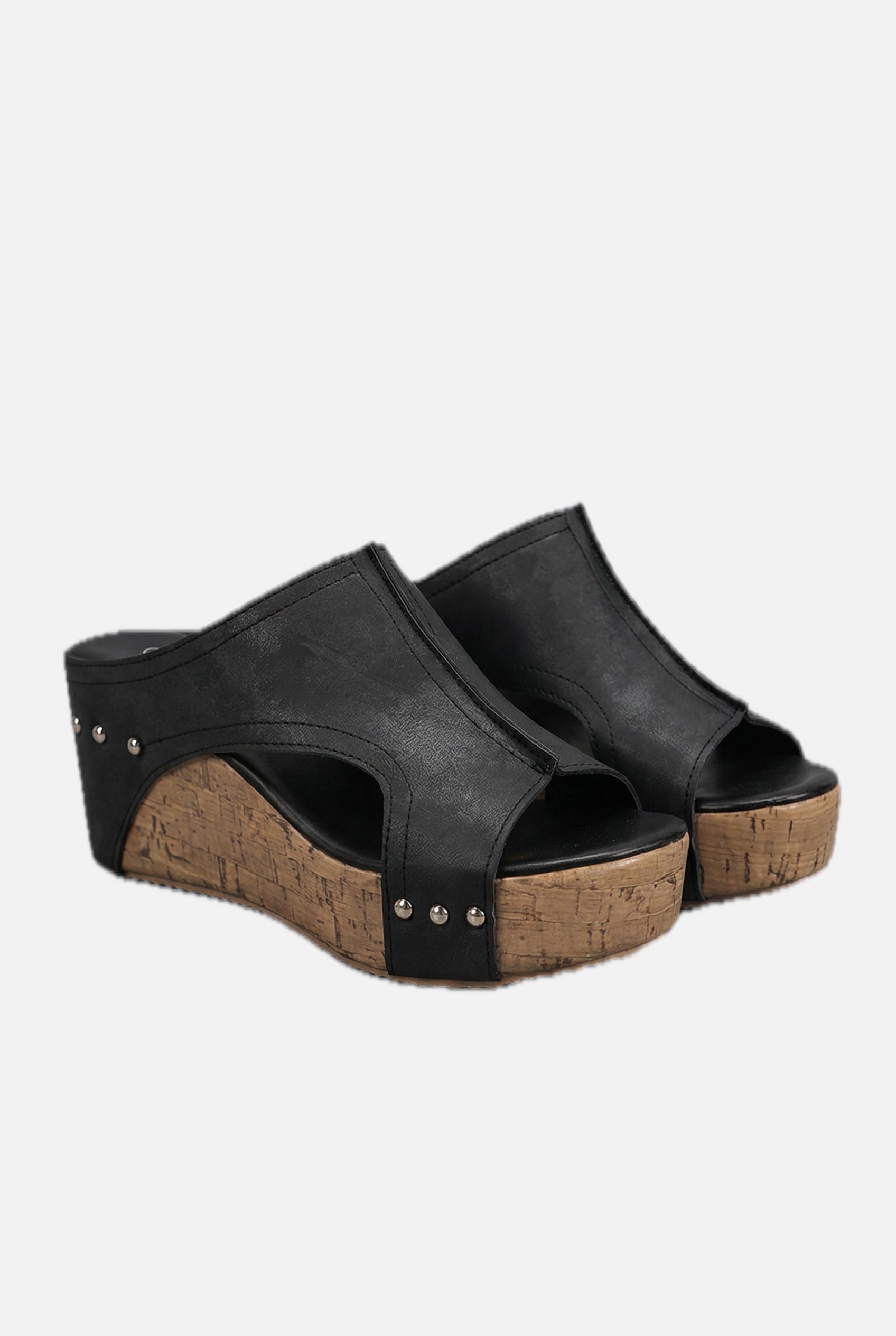 Women's Platform Wedge Sandals Slip-On Open Toe