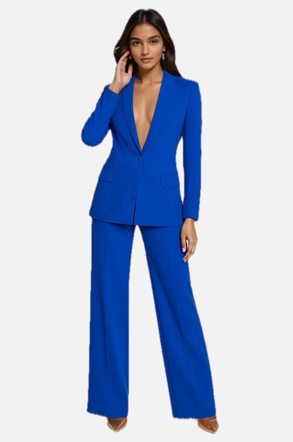 Women's Blazer and Trousers Co-Ord Set Tailored Two-Piece - 1