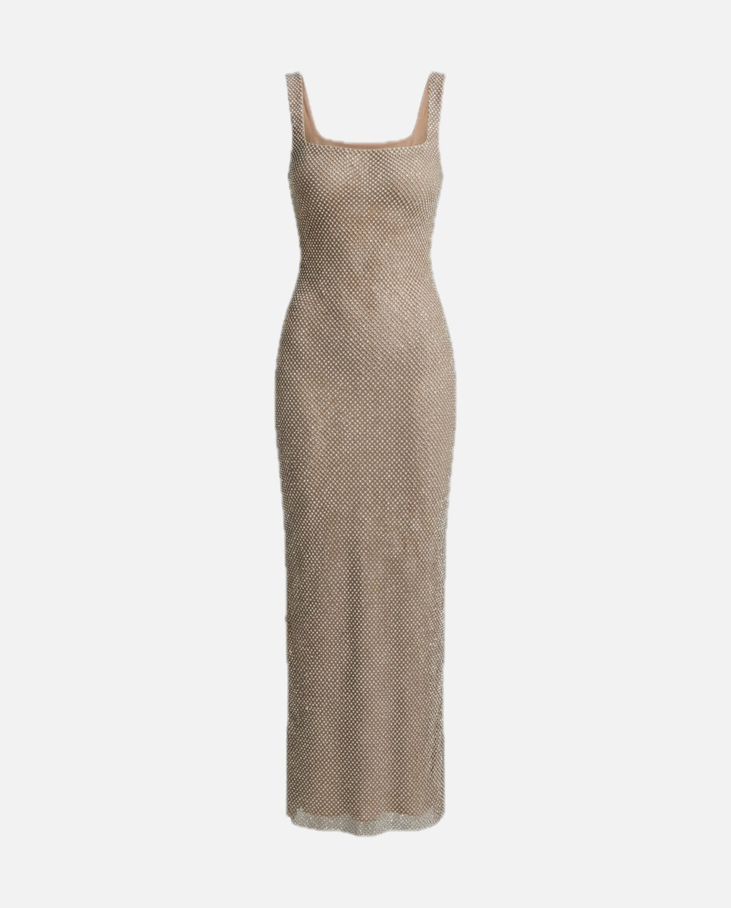 Women's Sleeveless Maxi Dress with Square Neck and A-line Silhouette
