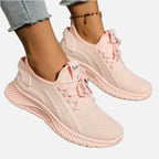 Women's Knit Trainers with Lace-Up Front and Flexible Sole - 1