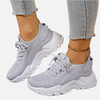 Women's Sneakers with Mesh Upper and Chunky Sole