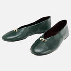 Women's Ballet Flats with Metal Buckle Detail