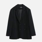 Women's Tailored Blazer Double Breasted with Notched Lapel