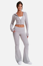 Women's Wide-Leg Tailored Trousers with High Waist - 1