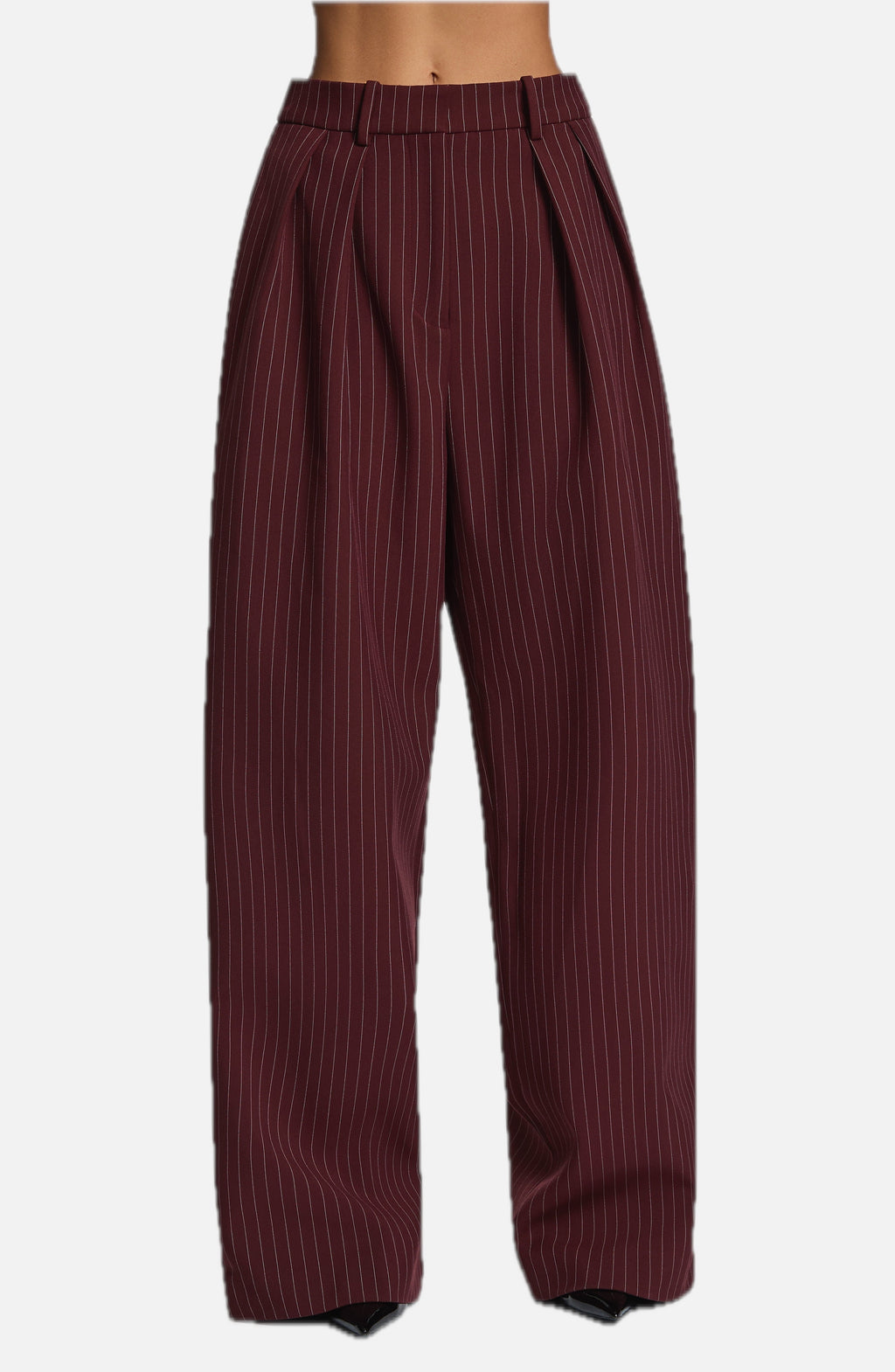 Women's Wide-Leg Tailored Trousers with High Waist