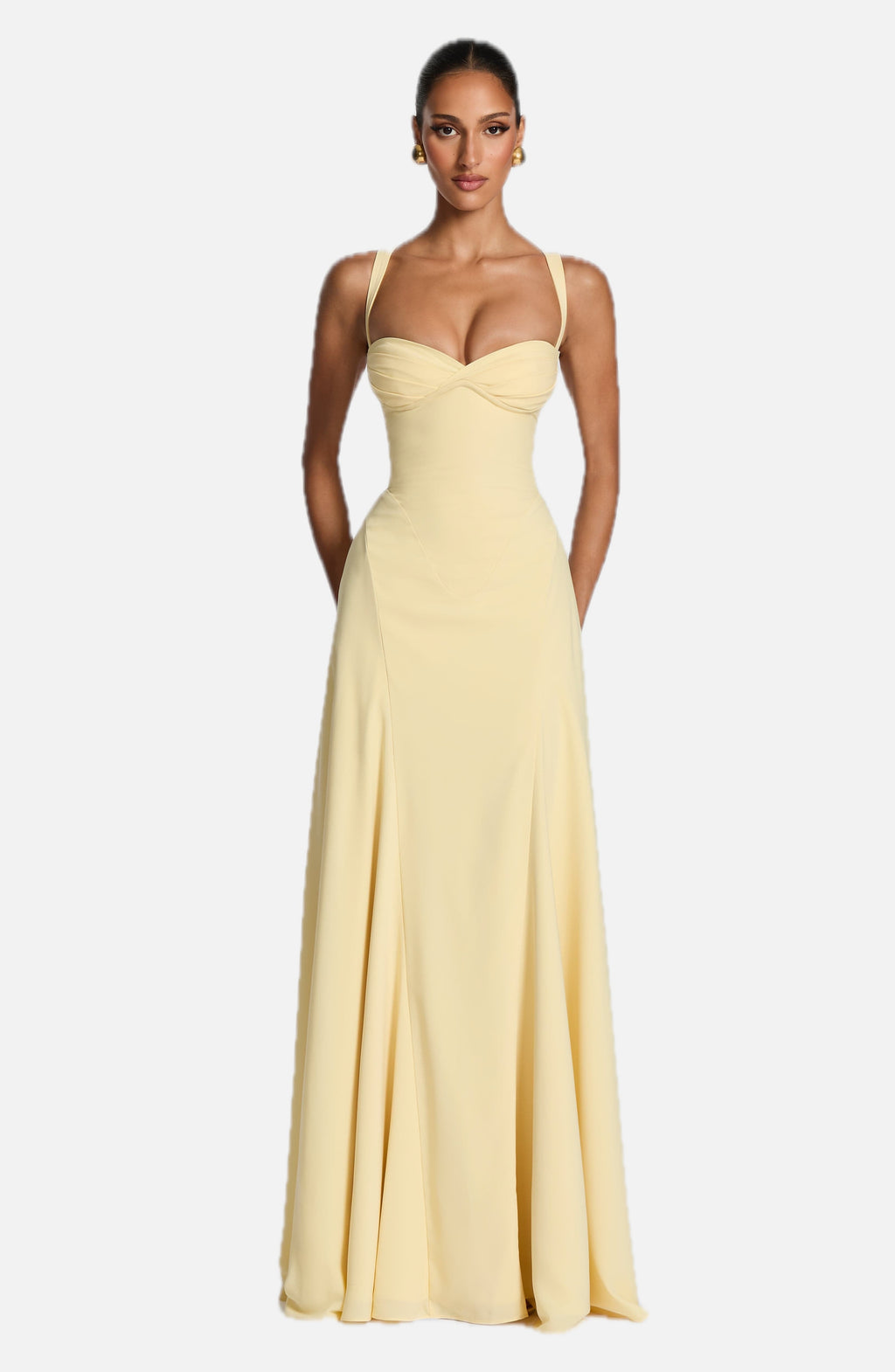 Women's Maxi Dress Sleeveless with Sweetheart Neckline and A-Line Silhouette