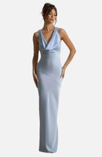 Women's Sleeveless Bodycon Maxi Dress with Cowl Neckline