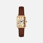Women's Square Watch with Faux Leather Strap