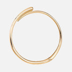 Women's Open Collar Choker Necklace with Sculpted Torque Shape - 2
