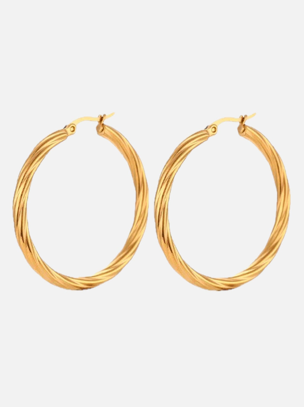 Women's Twisted Hoop Earrings with Statement Diameter